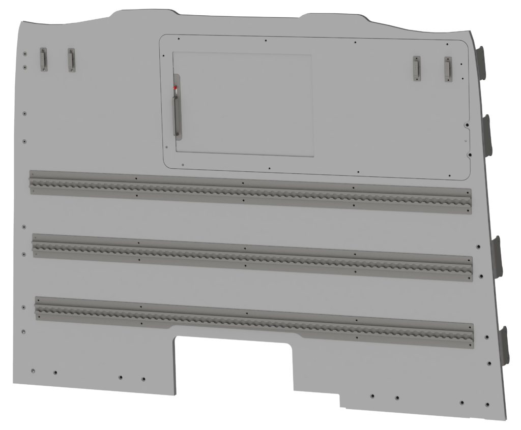 Cabin-facing side of the BAM AW139 divider wall in carbon fibre composite
