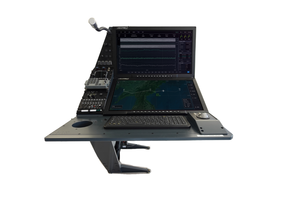 BAM Mission Operator Console for fixed-wing aircraft with dual-touchscreen workstation
